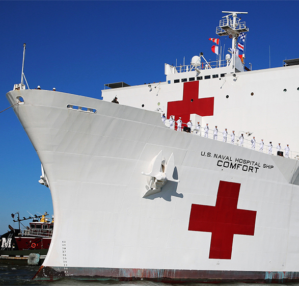 EDRO solutions the decision to battle Covid-19 on the USNS Consolation hospital ship