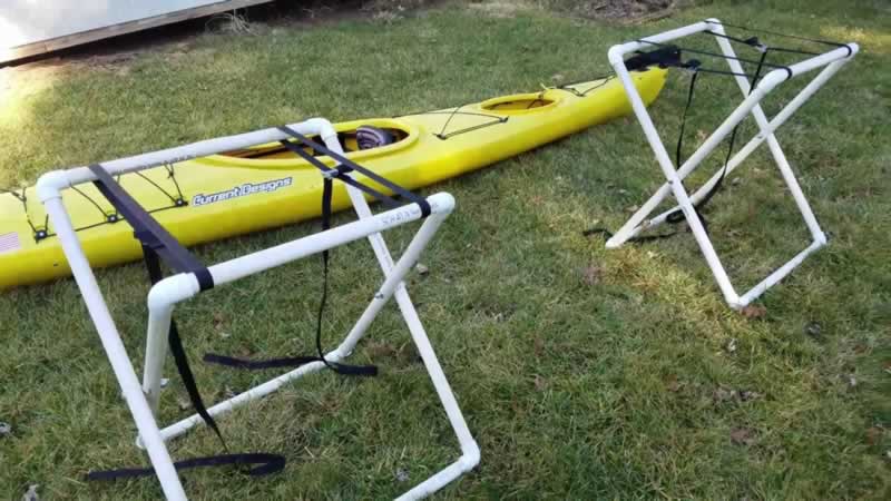 Construct an affordable DIY kayak stand at house with clear directions