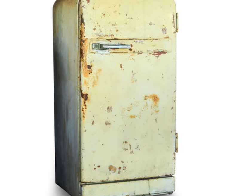 Disposal choices for an outdated fridge with freezer compartment