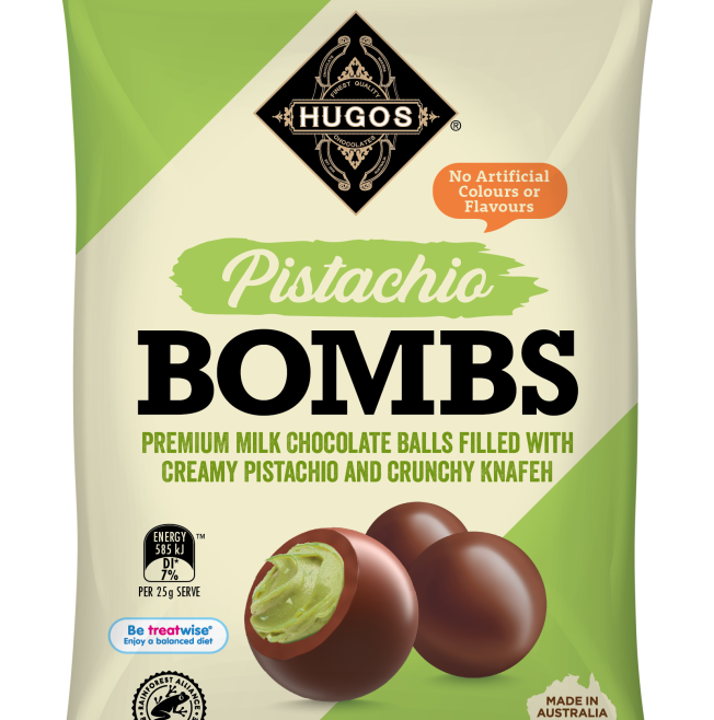 Hugos launches Pistachio Bombs